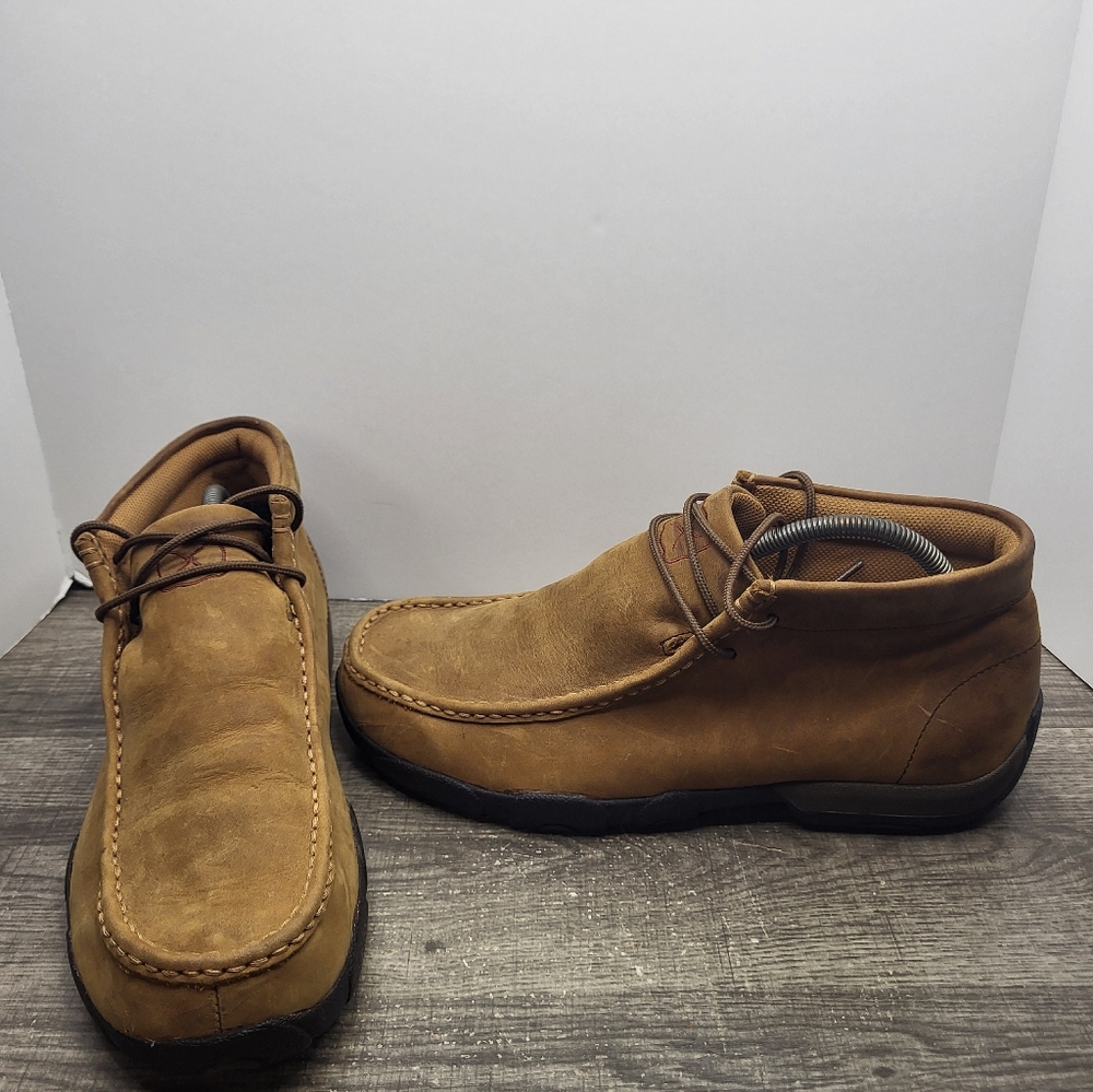 Twisted X Driving Moc Waterproof Style MDMW001 Brown Leather Men’s Size 9.5